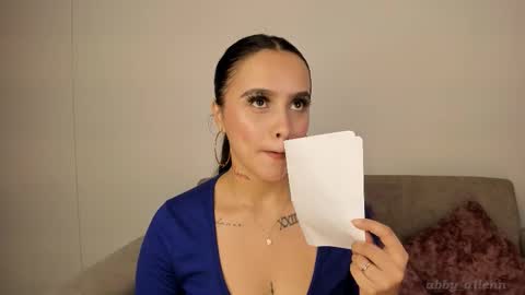 Snapshot of abbey_allen chatting on October 2025 11:27:02 PM Abbey  IG abby allenn  04 December Online at  I will be on vacation dont forget me  See you soon   online show from October 2025 11:27:02 PM