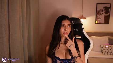 Snapshot of abril_w18 chatting on March 2026 12:32:02 AM My name is Alexa. Please say hello I like to chat with you. If you have requests please use tip online show from March 2026 12:32:02 AM