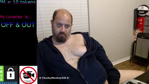 Snapshot of chunkymonkey420 chatting on February 2025 09:32:02 AM Spencer Smokey Bear online show from February 2025 09:32:02 AM
