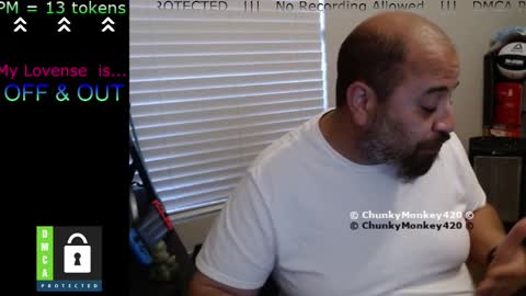 Snapshot of chunkymonkey420 chatting on March 2025 12:18:02 AM Spencer Smokey Bear online show from March 2025 12:18:02 AM