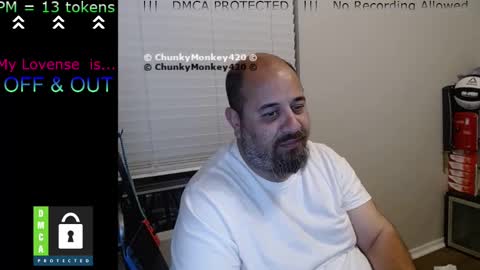 Snapshot of chunkymonkey420 chatting on March 2025 08:32:02 AM Spencer Smokey Bear online show from March 2025 08:32:02 AM