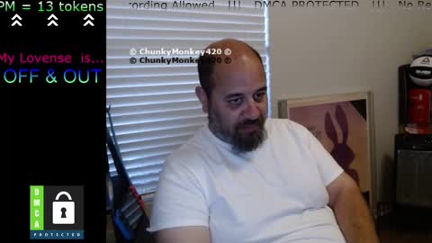 Snapshot of chunkymonkey420 chatting on March 2025 12:37:02 AM Spencer Smokey Bear online show from March 2025 12:37:02 AM