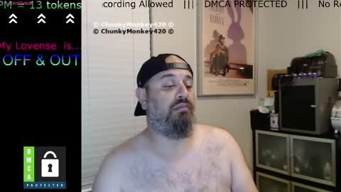 Snapshot of chunkymonkey420 chatting on March 2026 08:15:01 AM Spencer Smokey Bear online show from March 2026 08:15:01 AM