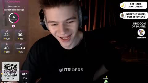 Snapshot of dantebigboi chatting on February 2025 09:22:01 PM Daniel online show from February 2025 09:22:01 PM