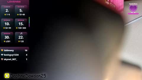 Snapshot of daphnedixon chatting on February 2026 09:08:01 AM daphnedixon online show from February 2026 09:08:01 AM