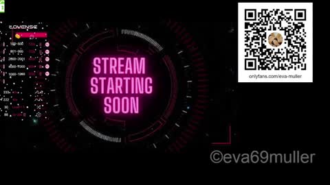 Snapshot of eva69muller chatting on January 2025 09:30:01 AM Eva next show 8pm CEST AMST online show from January 2025 09:30:01 AM