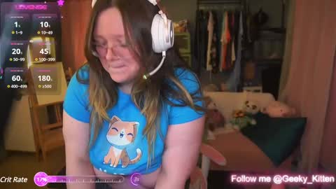 Snapshot of geeky_kitten chatting on February 2025 09:05:02 AM Geeky Kitten Leina -  online show from February 2025 09:05:02 AM