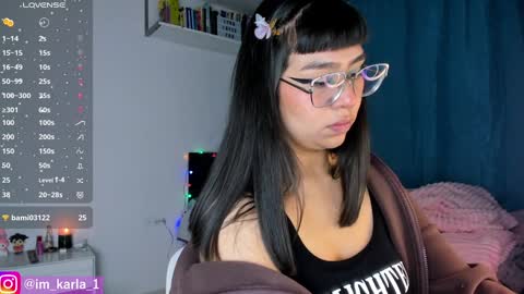 Snapshot of karla__1 chatting on January 2025 04:50:01 AM Ill be on at sunday see u Lynn  Could u help me to reach 100 Thmbs upp plssss   Independent girl 3 online show from January 2025 04:50:01 AM