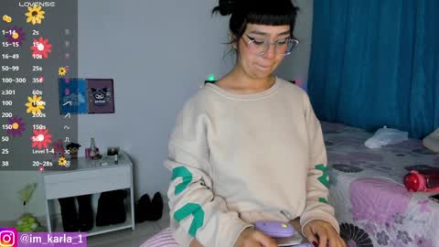 Snapshot of karla__1 chatting on January 2025 02:35:01 AM Ill be on at sunday see u Lynn  Could u help me to reach 100 Thmbs upp plssss   Independent girl 3 online show from January 2025 02:35:01 AM