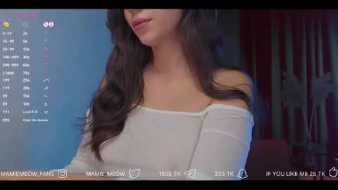 Snapshot of mamiemeow chatting on September 2025 11:47:02 AM Your Miss Alice online show from September 2025 11:47:02 AM