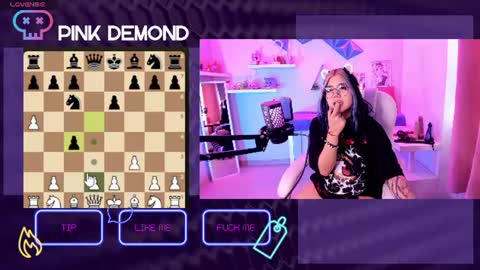 Snapshot of pinkk_demon chatting on June 2026 02:23:02 PM PINKK online show from June 2026 02:23:02 PM