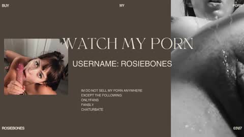 Rosie Bones online show from May 2026 11:32:01 PM