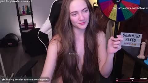 Snapshot of samanthahayesxoxo chatting on January 2025 10:39:01 AM The Real Samantha Hayes haha online show from January 2025 10:39:01 AM