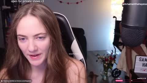 Snapshot of samanthahayesxoxo chatting on January 2025 04:37:02 AM The Real Samantha Hayes haha online show from January 2025 04:37:02 AM