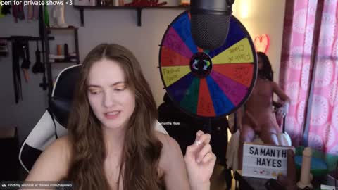 Snapshot of samanthahayesxoxo chatting on February 2025 09:52:02 PM The Real Samantha Hayes haha online show from February 2025 09:52:02 PM