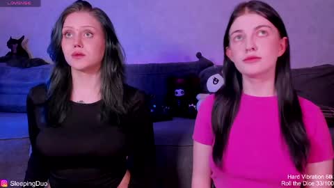 Snapshot of sleepingduo chatting on June 2026 04:07:01 PM Hi We are Iva and Angela Nice to meet u 3 online show from June 2026 04:07:01 PM