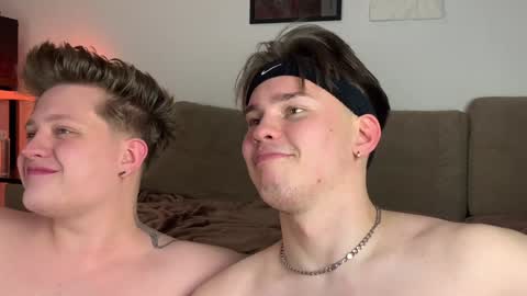 Snapshot of twoguyspleasure chatting on January 2025 09:08:02 PM Noah blonde and Josh dark hair Nike guy online show from January 2025 09:08:02 PM