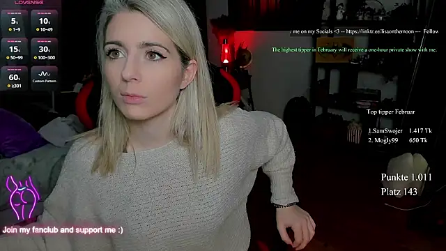 Snapshot of Lisaonthemoon chatting on February 2026 09:41:01 PM Lisaonthemoon online show from February 2026 09:41:01 PM