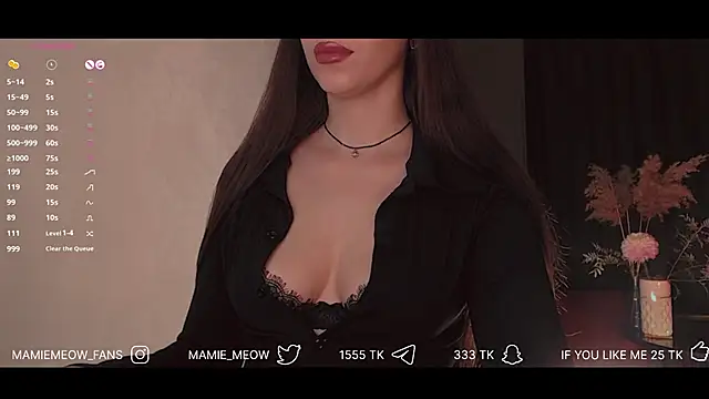 Snapshot of Mamiemeow chatting on February 2025 11:43:02 AM Mamiemeow online show from February 2025 11:43:02 AM