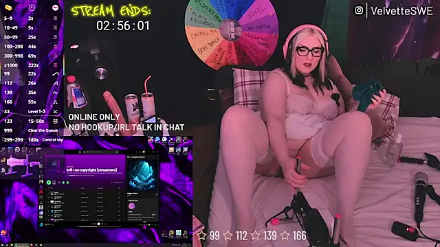 Snapshot of VelvetteSWE chatting on June 2026 06:01:01 PM VelvetteSWE online show from June 2026 06:01:01 PM